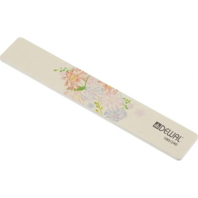 Пилка для ногтей DEWAL Design Edition, широкая, 180/240, 18 см 9102873